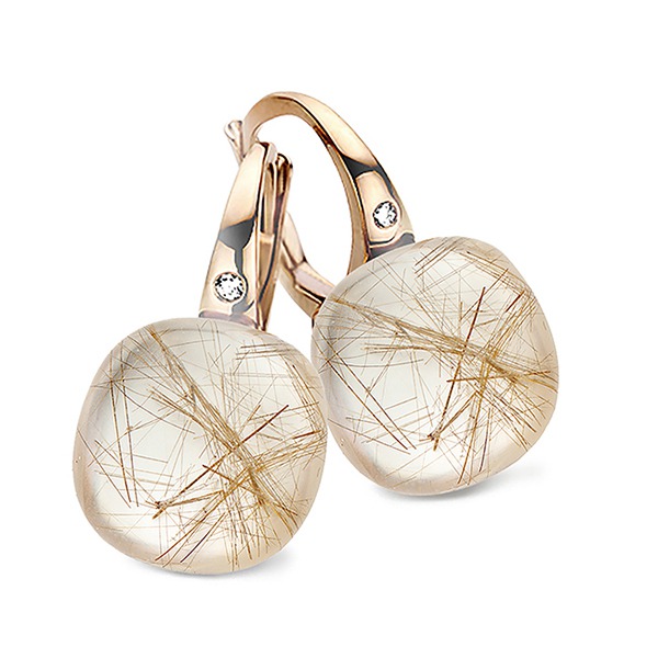 Bigli - Rutile quartz earring