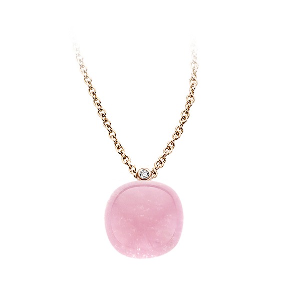 Bigli - lemon quartz with green aventurine pendant