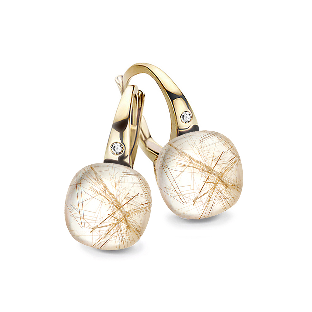 Bigli - Rutile quartz earring