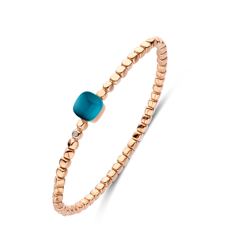 Bigli - Mini Sweety Stretch Bracelet with London Blue Topaz